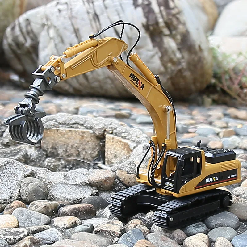 Diecast Construction Vehicle Toy Set: Excavator, Dump Truck, Crawler Tractor & More