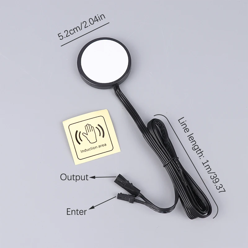 스윕 조광기 센서 침투 스위치, 12V-24V 목재 패널 터치 스위치, LED 디밍 가능 터치 감지, 숨겨진