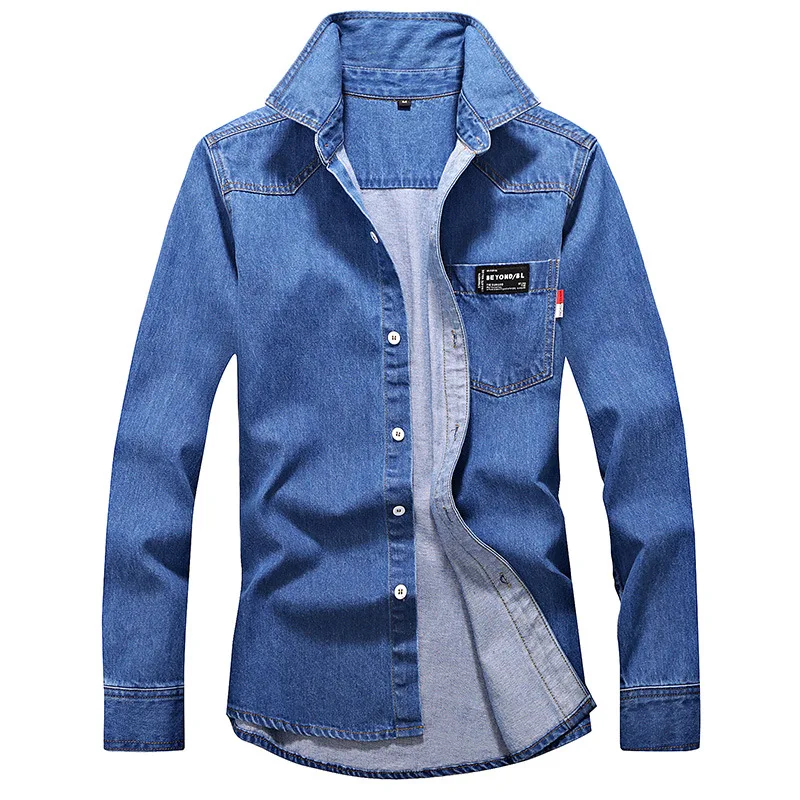 

Oversized 4XL Men's Shirt Embroidered Pocket Lapel High Quality Casual Shirt Spring Fashion Outdoor Sports Shirt Men's Shirt