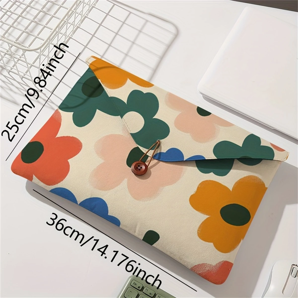 Colorful printed pattern laptop bag with soft laptop fabric cover, suitable for laptop soft cover storage and tablet storage bag