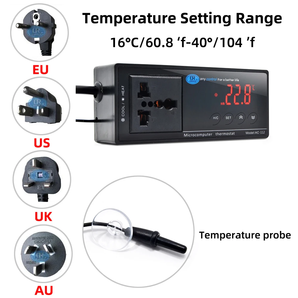 Plant Heating Mat with Digital Thermostat Controller for Seed Starting Greenhouse Rooting Germination Grow Pad EU US UK AU PLUG