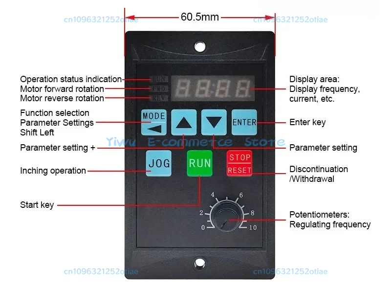 주파수 변환기 전기 인버터 1500W RS485 모터 드라이버 추가 0.75KW MCU 단상 입력 220V 3상 출력 0.4KW 1.5KW