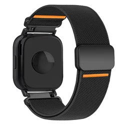 Magnetic Nylon Bracelet - 22mm Watch Strap for Redmi watch 5 Active (Black)