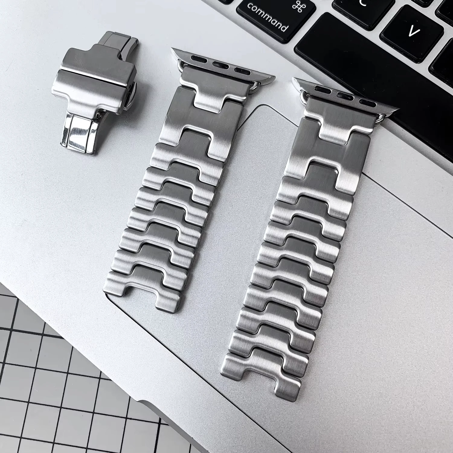 Premium Stainless Steel Watch Band - Elegant Metal Bracelet