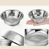 Stainless Steel Anti-Slip Pet Bowls Set for Cage Use - 6/18 Pieces Dog And Cat Feeding Plates