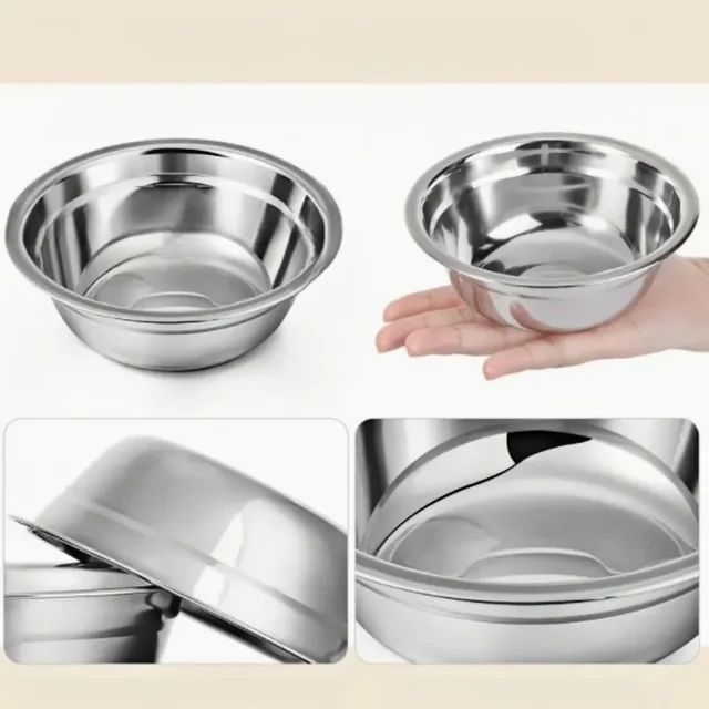 Stainless Steel Anti-Slip Pet Bowls Set for Cage Use - 6/18 Pieces Dog And Cat Feeding Plates