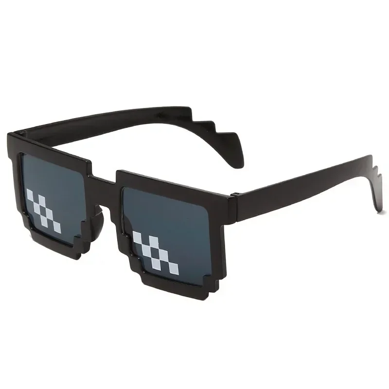 Vintage Sunglasses Funny Sunglasses Retro Round Sunglasses Funny Mosaic Sunglasses Mens Womens Pixel Black Retro Gamer Robot Sunglasses Cool Party Vintage Shades Eyewear