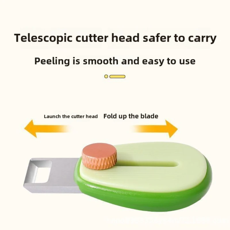 1/2Pcs Creative Avocado Shaped Fruit Peeling Knife Adjustable Kitchen Paring Tools Cute Vegetable Peeler Mini Outdoors Gadgets