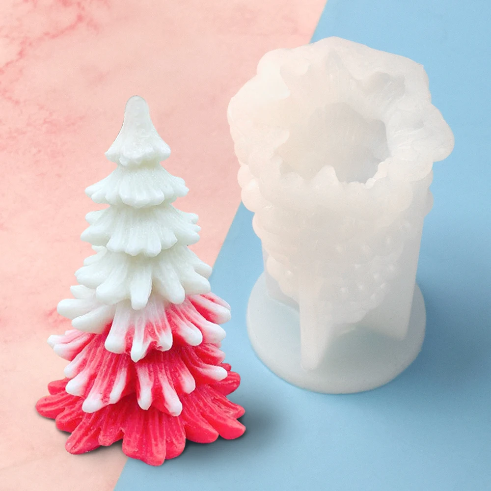 

Christmas Tree Shape Silicone Diy Aromatherapy Wax Soap Mould Candle Mold Kitchen Cake Decorating Tools Mousse Cake Bakeware