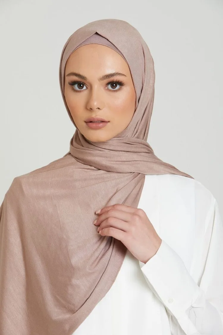 Ramadan Jersey Hijab Scarf For Muslim Women Shawl Stretchy Easy Hijabs Modal Cotton Hijab Scarves Headscarf