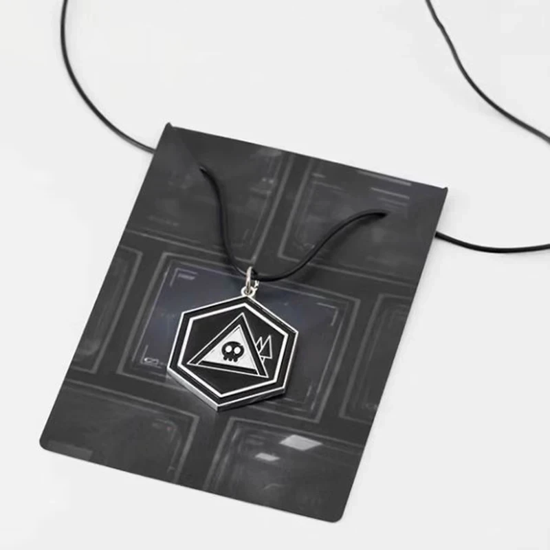 Anime Murder Drones Cosplay Necklace Gothic Skull Skeleton Pendant Black Neck Collarbone Chain Couples Halloween Accessories skeleton skull pendant necklace pendant anime necklace