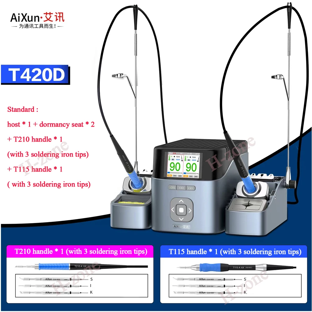 AixunT420DSmartdualWeldingStationSolderingIronT3AT3BforPhone