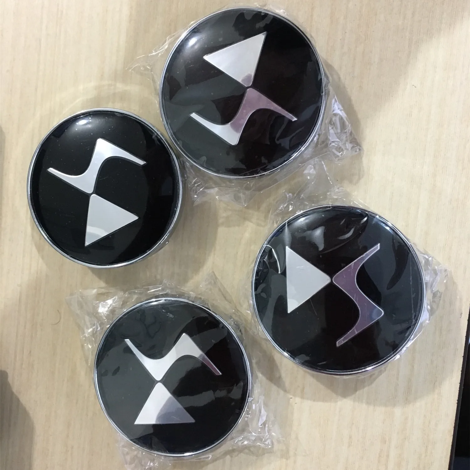DS 자동차 휠 센터 허브 캡, DS DS3 DS5 DS6 Deesse PSA 로고, 세련된 하드 웨어 교체 먼지 커버, 60mm DS, 4PCs/로트