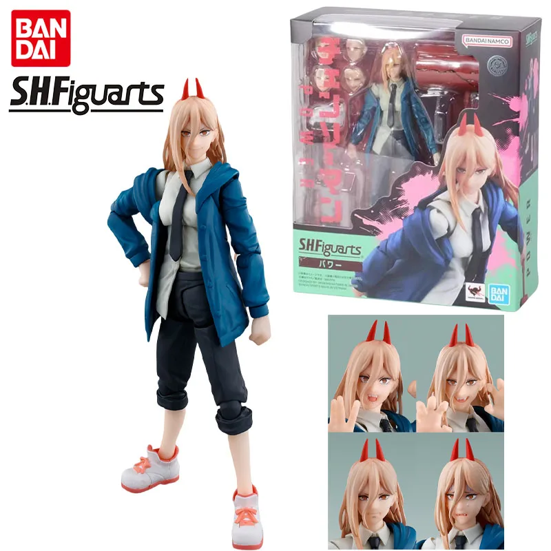 

Фигурки героев аниме Bandai из серии S.H.F с цепной пилой, игрушки для мальчиков и девочек, подарок на Рождество, коллекционные модели, украшения