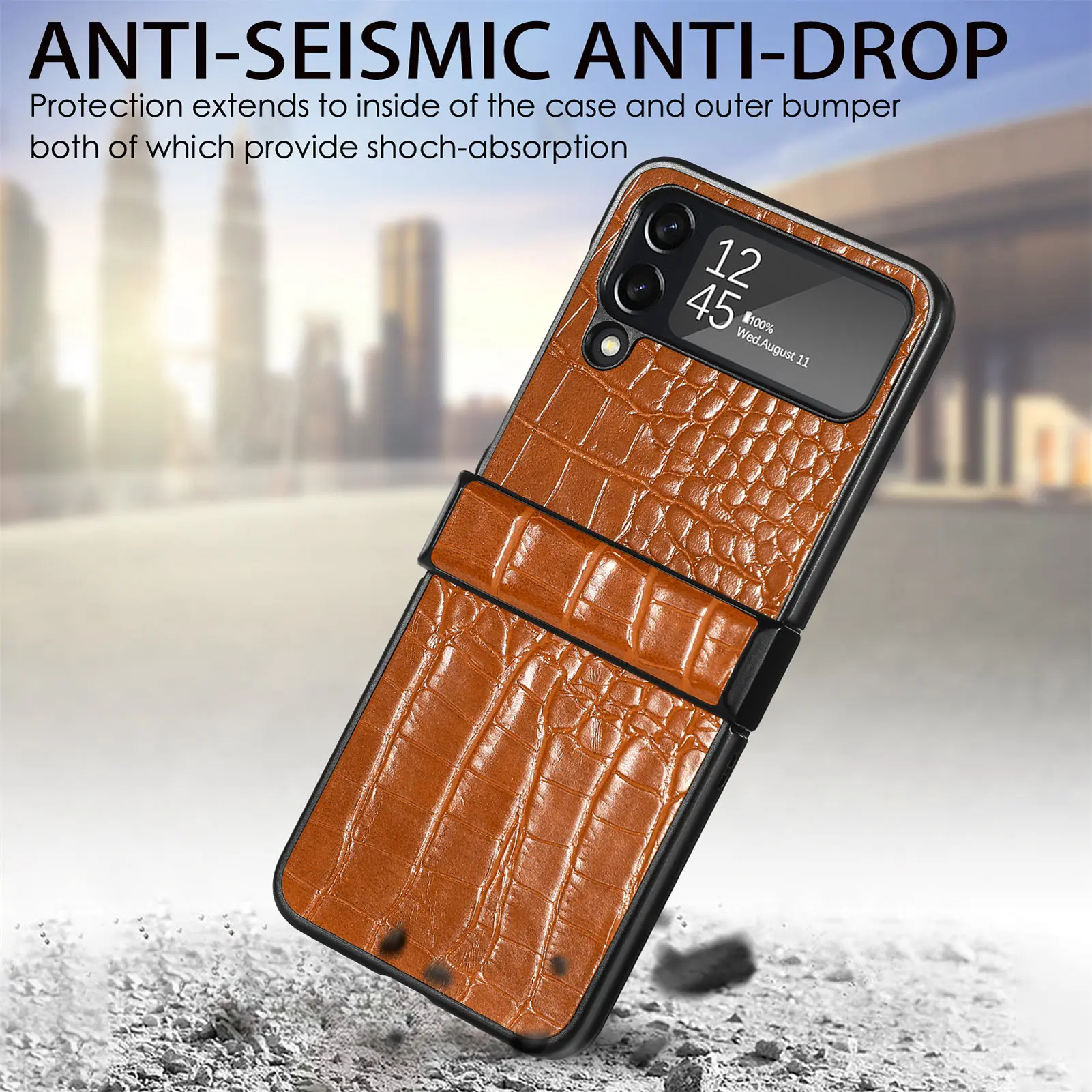 Samsung Galaxy Flip 4 Phone Case Samsung Flip Phone Leather Case