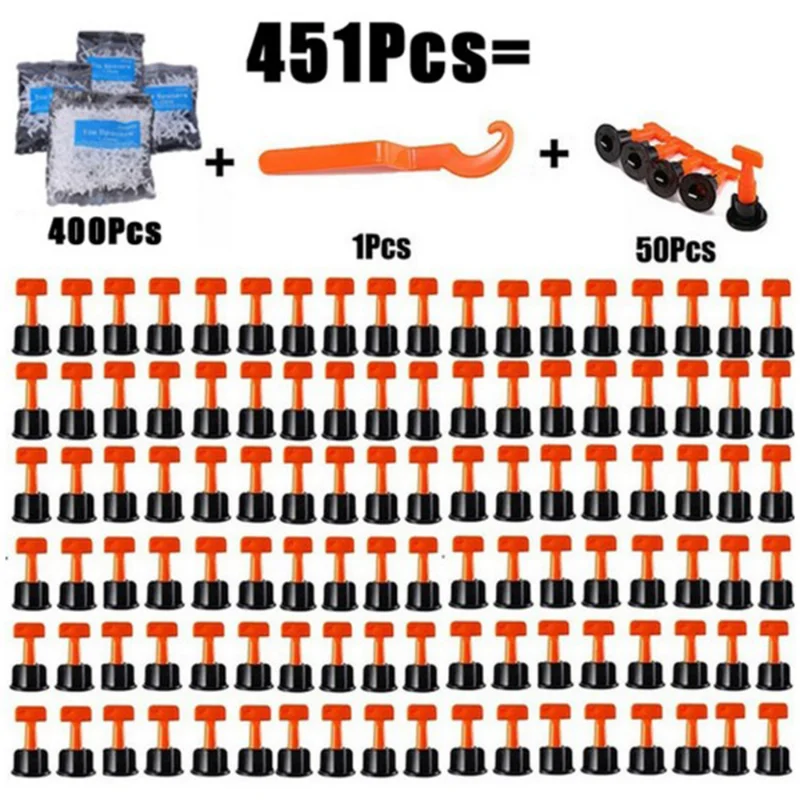 

451PCS Tile Leveling System Construction Tool Tile Leveler Leveling System for Floor Tiles Leveling Tool Building Tools