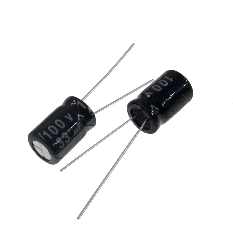 

50pcs 33uF 100V 33MFD 100WV Aluminum Electrolytic Capacitor 8*12mm Radial 33mf100v 33uf100v 100v33mf 100v33uf