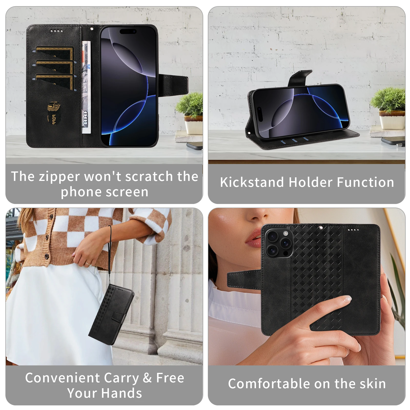 Leather Wallet Phone Case - Sleek and Durable Design