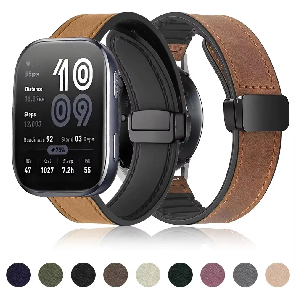 Versatile Leather-Silicone Hybrid Strap