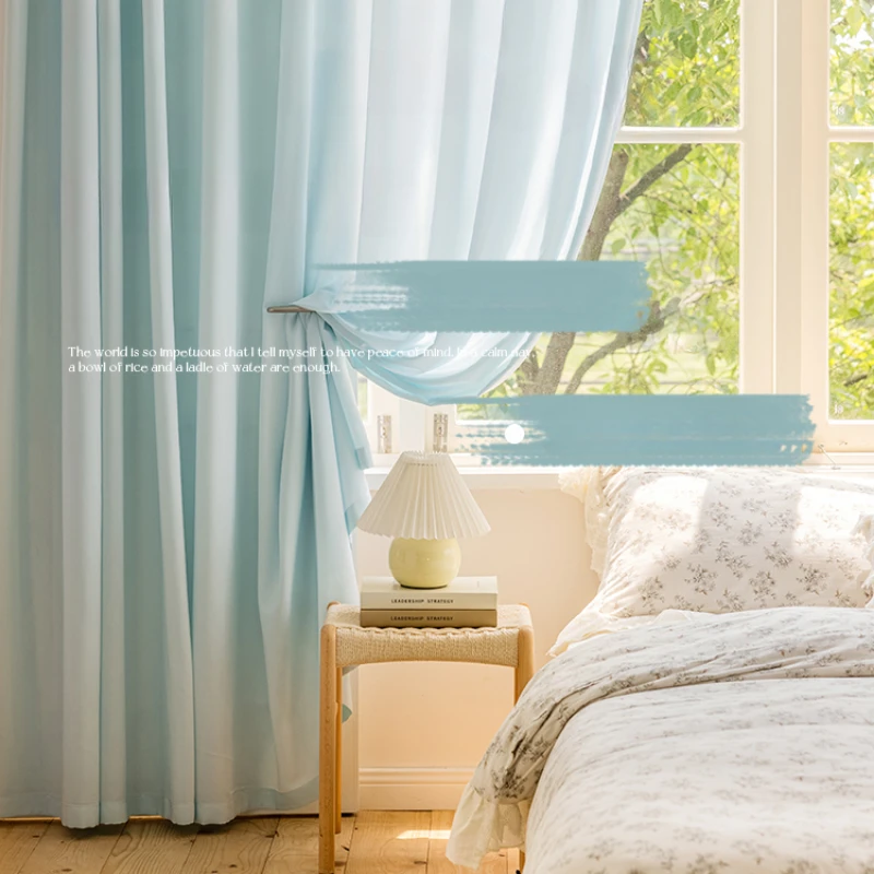 Picture of Best Colour Curtains for a Grey Living Room: Ombre and Light-Blocking ...