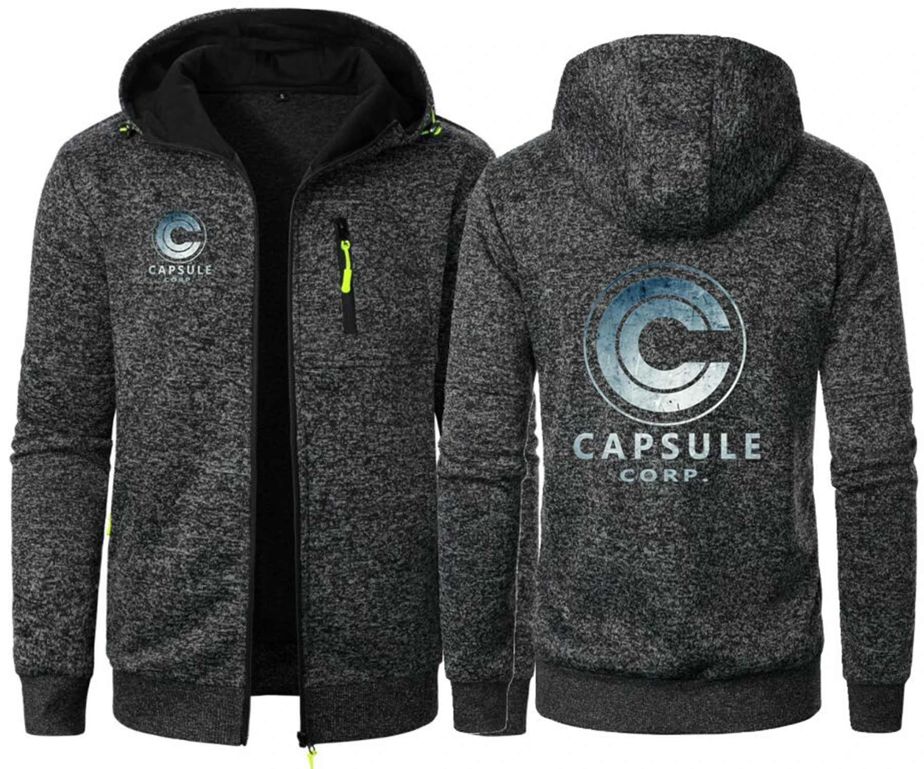Anime Capsule Corp Men Jackets Jacquard Hoodies Coat Super Goku Casual Zipper Sweatshirts Jacket Male Hooded Sweatshirt Outerwer