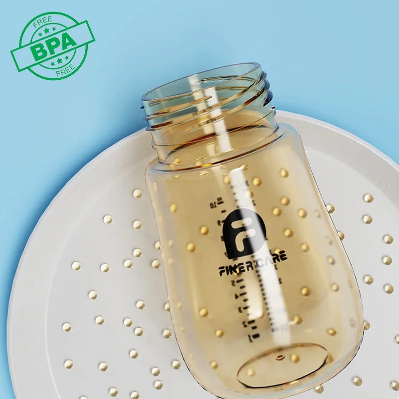 210/300ML Baby PP Bottle Wide Mouth Newborn Baby Bottle with Handle Newborn Milk Bottle Newborn Pattern Baby Cup BPA Free 6