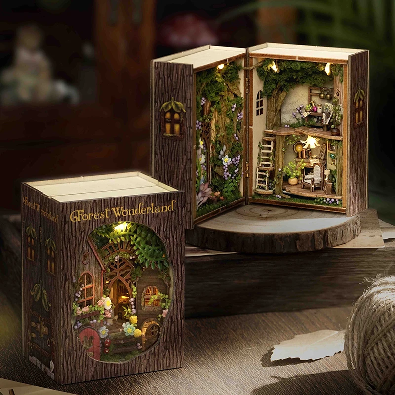 DIY Wooden Miniature Model Kit Mini Box World Molly Garden Casa Doll Houses 3D Puzzle Dollhouse With Furniture for Friends Gifts 4