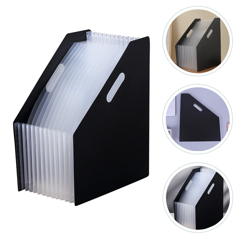 

Accordion Vertical Folder Student Use Office Desk Organizer File Folders Magazine Plastic Desktop