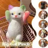 Relieving Stress Squeeze Toy Reducing Anxiety Cute Cat Pattern Squishy Cat Doll Portable Soft 4