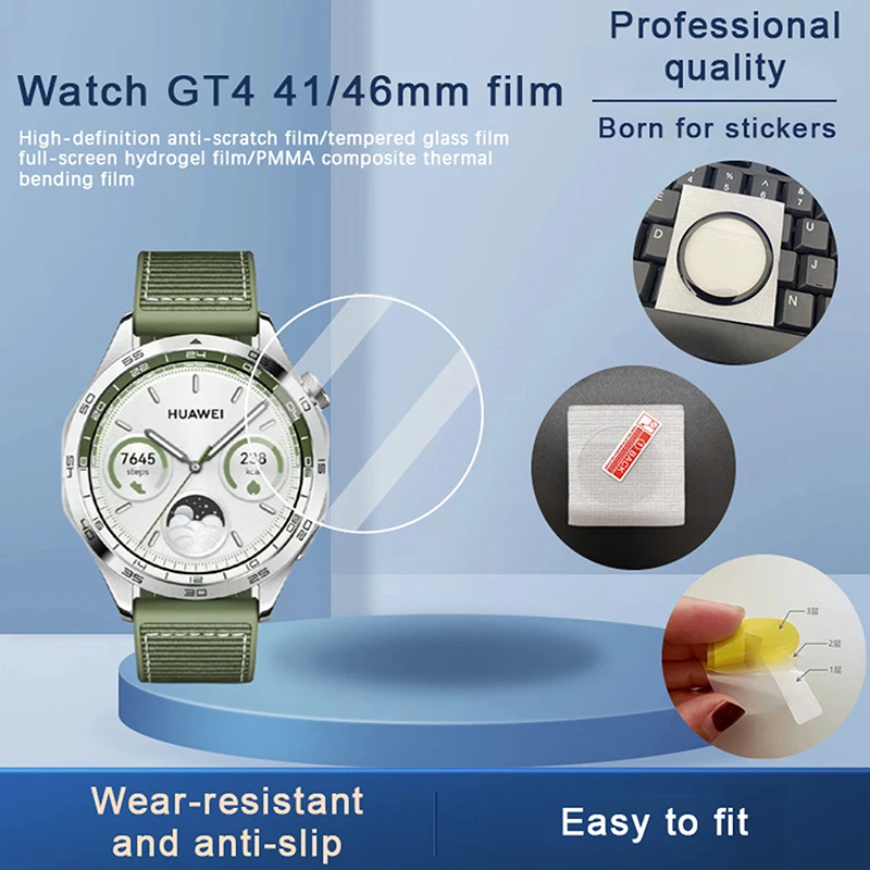 

2Pcs For Watch GT4 GT 4 41/46MM Smartwatch Screen Protector Anti-scratch Hydrogel Soft Film