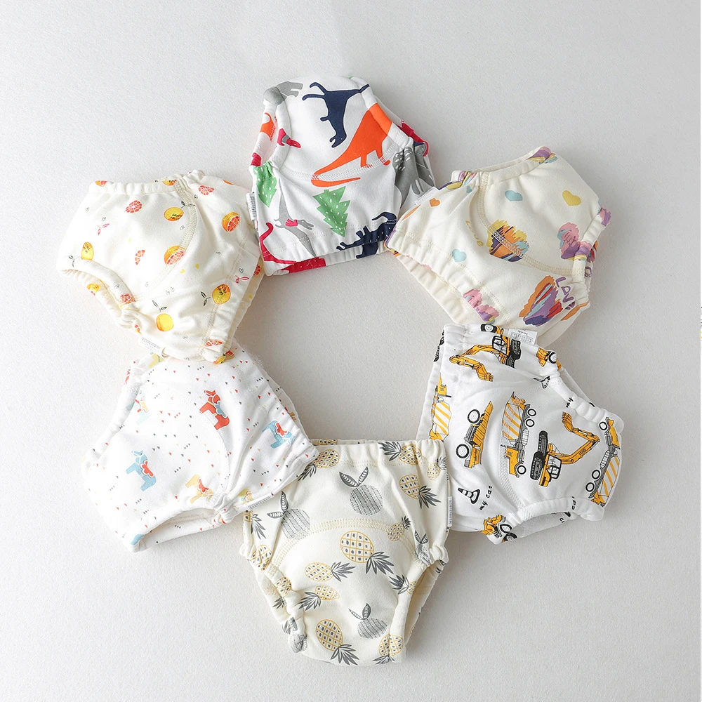 Baby Waterproof Reusable Training Pants Cute Cotton Baby Diaper Infant Shorts Nappies Panties Nappy Changing Underwear Cloth baby training pants cloth diapers waterproof diapers