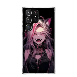 Cartoon Cool Demon Girl Phone Case - Stylish Protective Cover - Samsung S24 FE (1)