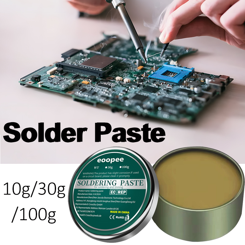 10g/30g/100g Soldering Flux Lead-Free Solder Paste Easy Soldering Iron Repair Iron Piece PCB LED Soldering Repair 1/2/3pcs