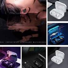  1 Pair Bluetooth Headphones Wireless In-ear Headset Mini Cordless Sports Running Waterproof Earphones 