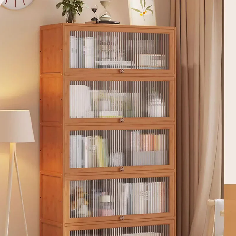 Multifunctional Living Room Cabinet Bookshelf Toy Storage Organizer For Bedroom Dustproof Multi Layer Shelf Unit Furniture