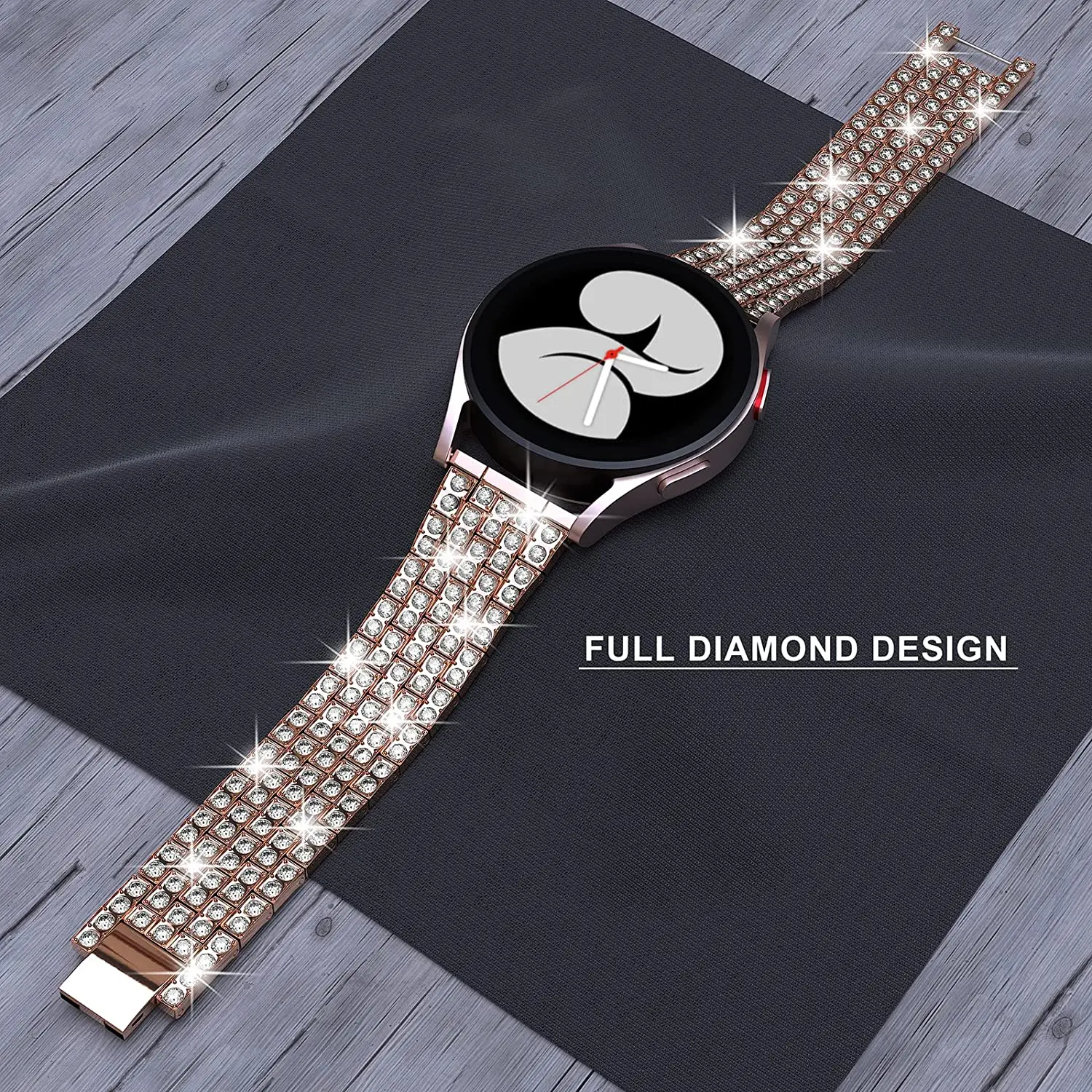 

Браслет для Samsung Galaxy Watch 4/Classic/46 мм/42 мм/active 2 Gear s3, металлический бриллиантовый браслет для Huawei GT/2/GT2/3 Pro, 20 мм 22 мм