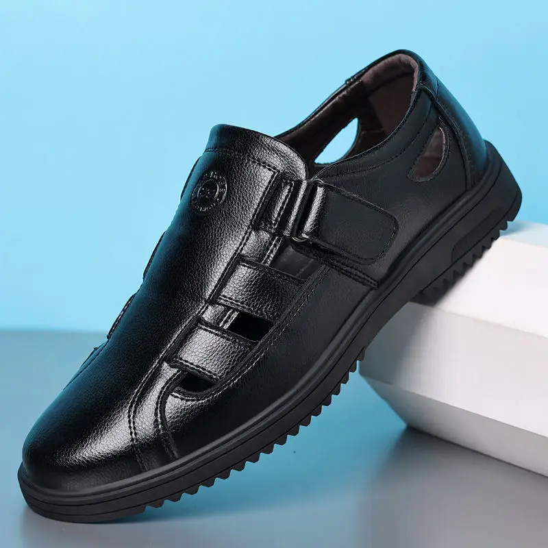 Breathable Leather Men's Casual Summer Sandals