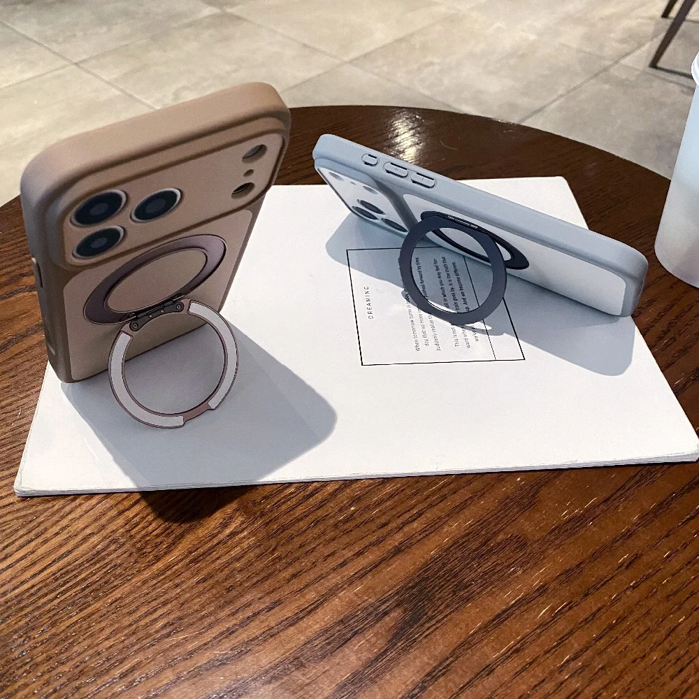 Luxury 360 Metal Ring Bracket Phone Case with Magnetic Holder and Stand, Shockproof Cover