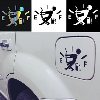 1 Pcs Funny Car Sticker Pull Fuel Tank Pointer To Full Car Vinyl Reflective Sticker Decal Car Auto Exterior Decor Accessories 1