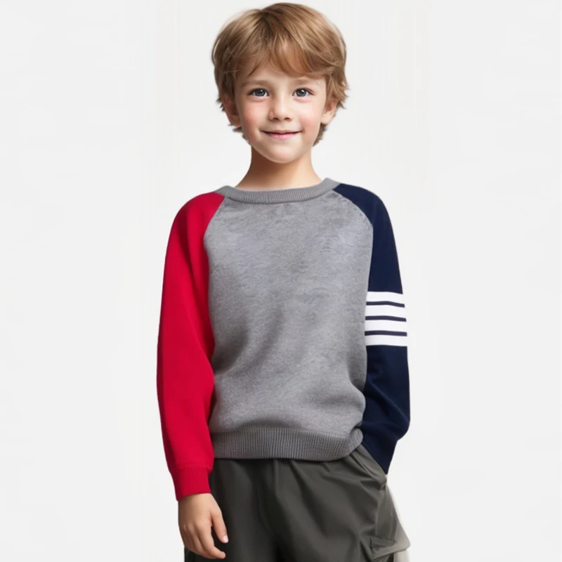 Boys' Camouflage Cartoon Knit Sweater 2