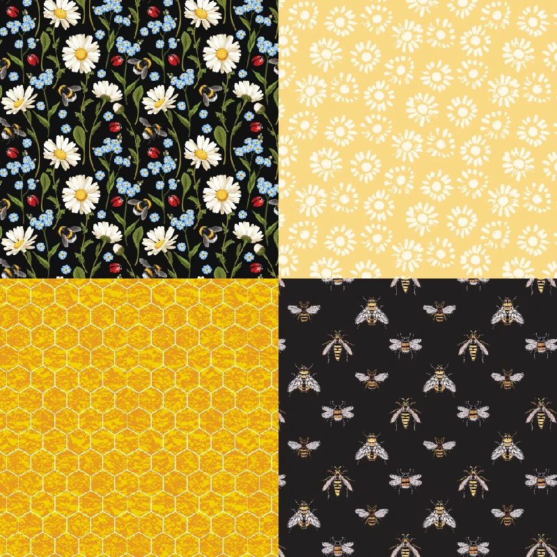 Vintage Honey Bee Patterned Scrapbook Paper Pack for Crafting and Scrapbooking