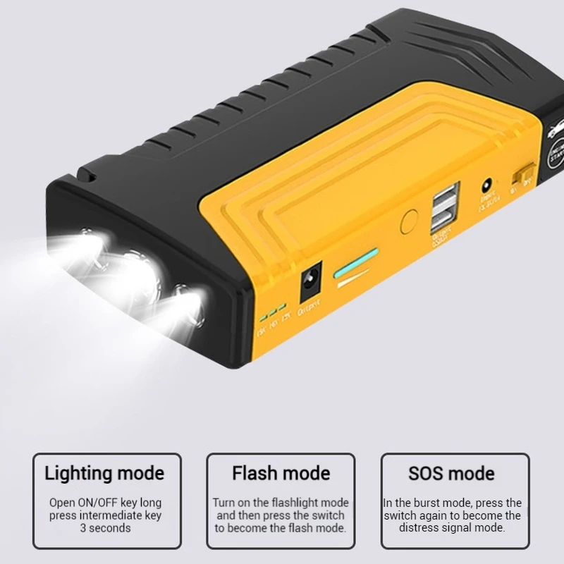 12V Car Jump Starter 16800mAh Power Bank Car Booster Charger Portable Auto Starting Device Emergency Battery Starter
