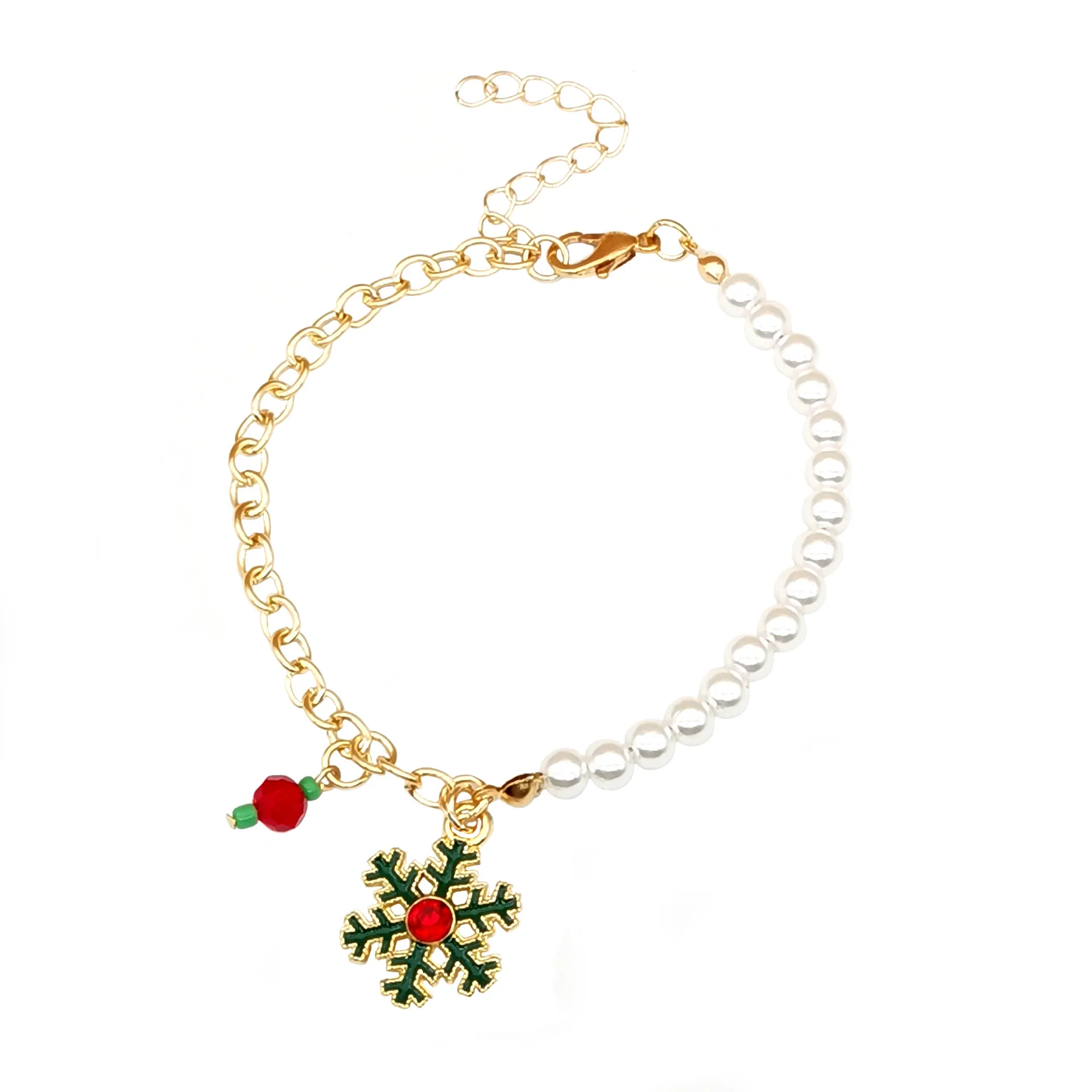 1PCS Christmas Enamel Bracelet Xmas Tree Bell Santa Snowflake Charms for Women Men Gifts metal bracelet
