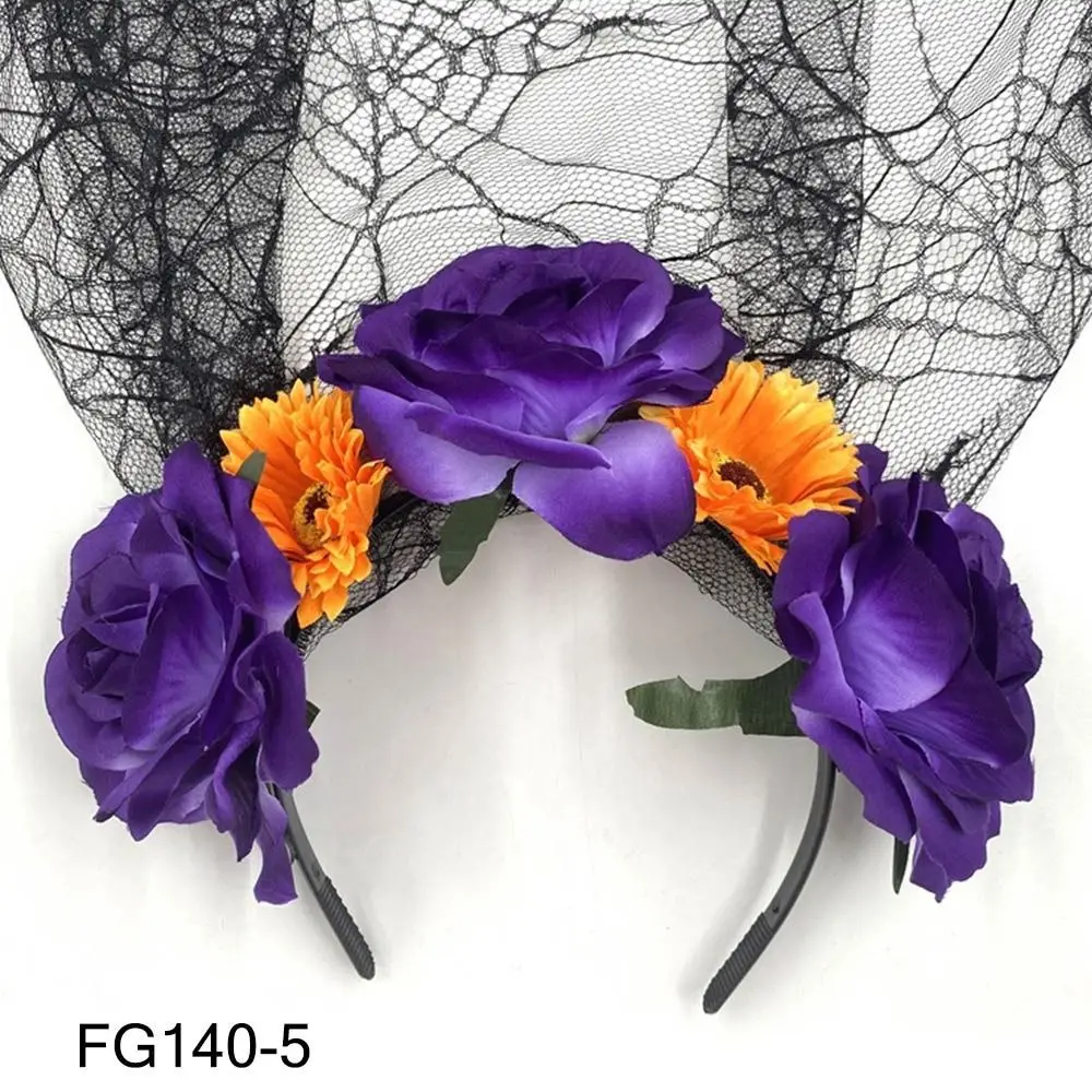 DIVINA VITAE Kroon bloemen haarband bloemen Halloween haarband Frida Kahlo kapsel slinger bloemen kroon dag van de dood kapsels voor bruid kostuums party Halloween