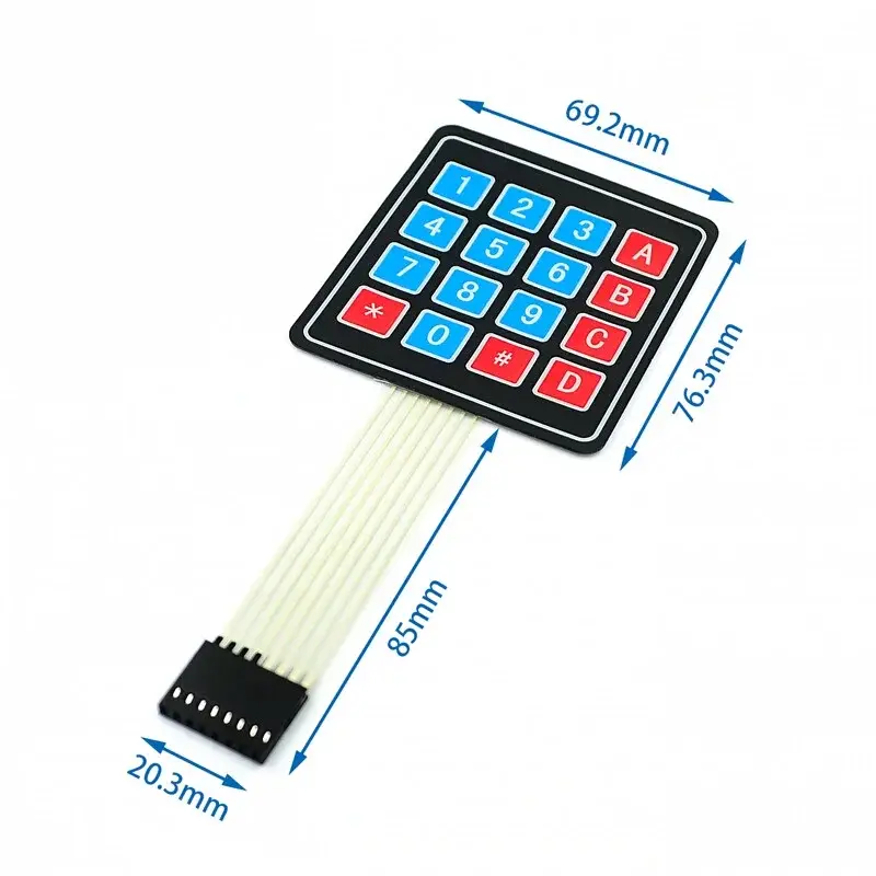 New 4 12 16 20 Key 4*4 Membrane Switch Keypad 1x4 3x4 4x4 4*5 Matrix Array Matrix keyboard for arduino smart car image 4