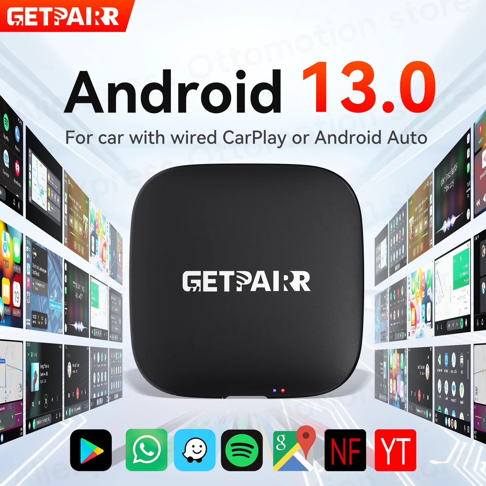 GetPairr P1 Carplay AI Box Android 13 Wireless Android Auto Smart