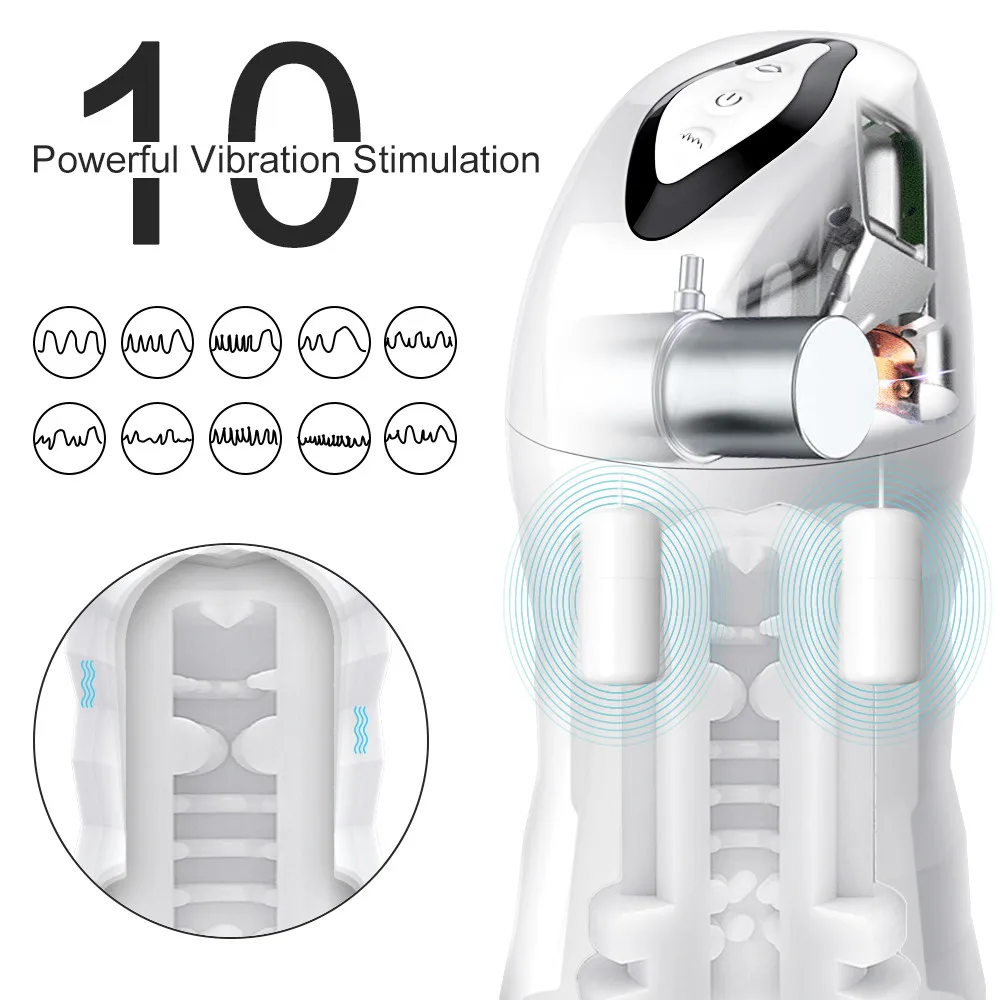 Automatic Powerful Sucking Vibrating Male Masturbator Device_voghion.com