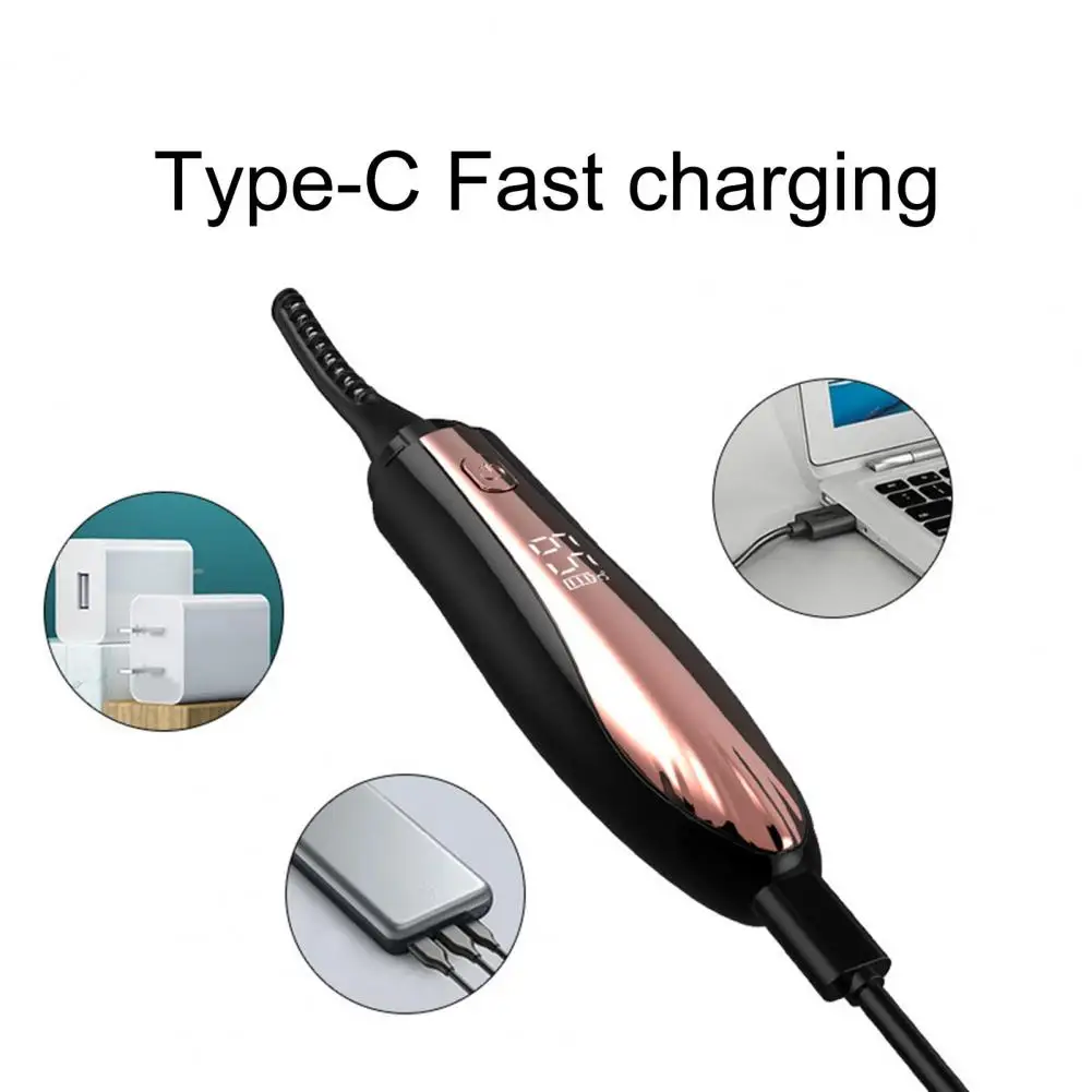 Eyelash Curler Electric Eyelash Curler Quick Pre-Heat 360mAh Women Makeup Long Lasting Lash Tool Rechargeable Eyelash Curler Women Gift