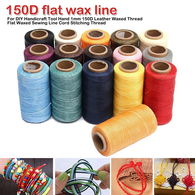 가죽 핸드 스티칭을위한 260M 왁스 스레드 자수 기계에 대한 폴리 에스터 플랫 Macrame 스레드 DIY 캔버스 신발 바느질 스레드
