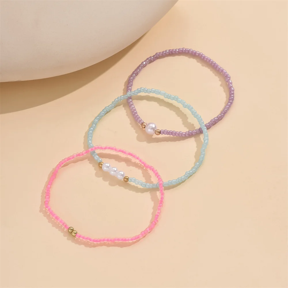 White Pearl Foot Chain Multicolor Rice Bead Anklets For Women Vintage Gold Color Ankle Bracelet Beach Jewelry Summer Accessories